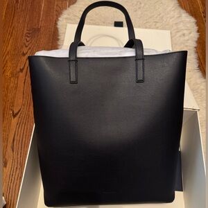 Away Black Leather Tote Bag
